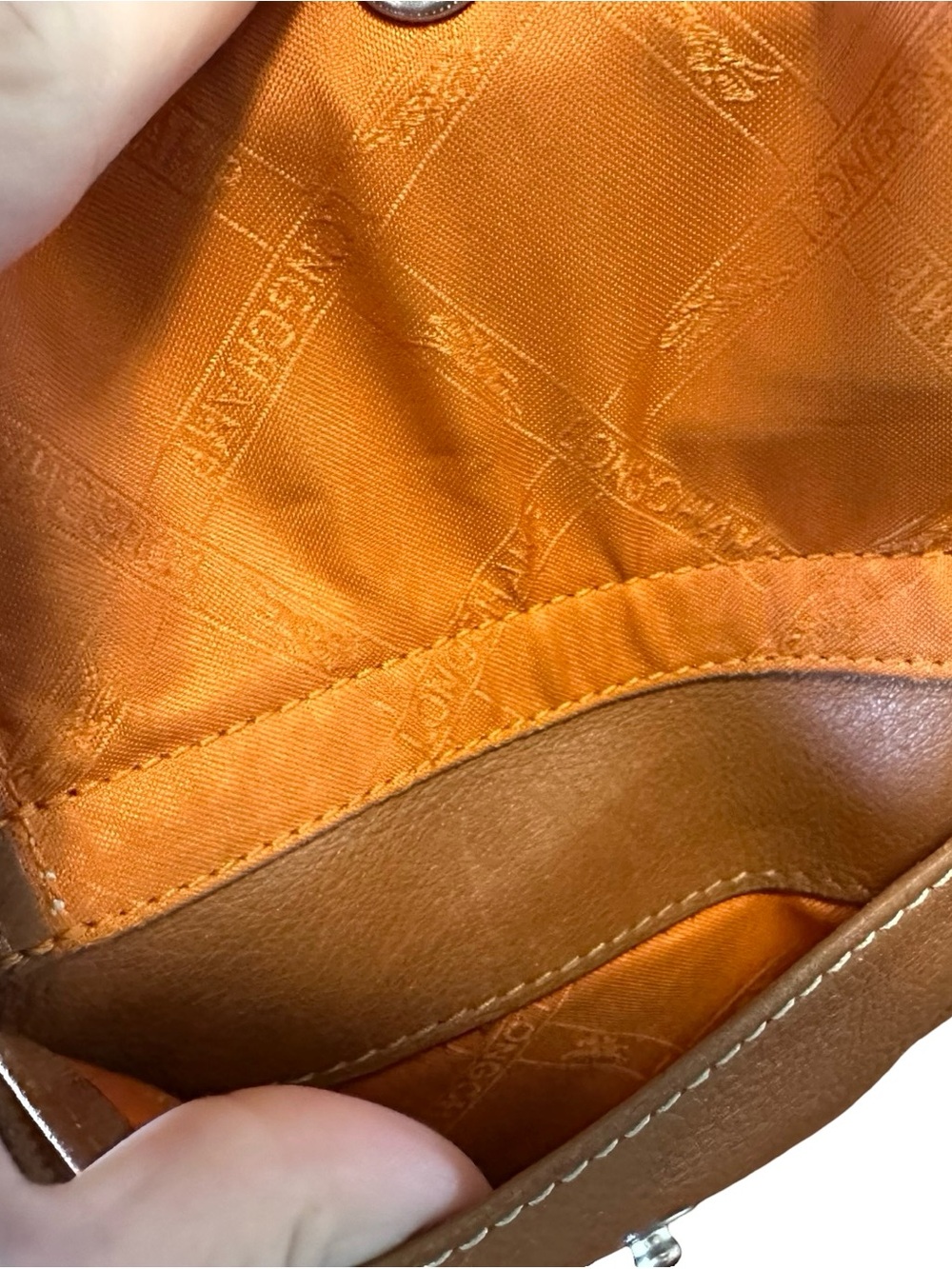 Longchamp Vintage Brown Leather Top Handle Tote Bag - Picture 6 of 16